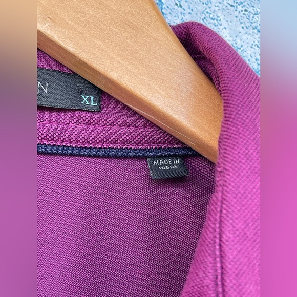 Greyson Omaha Stretch Long Sleeve Golf Polo Shirt Men’s XL Purple - Picture 5 of 10